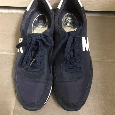 navy blue michael kors sneakers